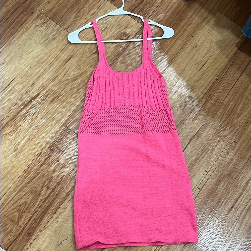 Pink Knit Zara Sleeveless Dress